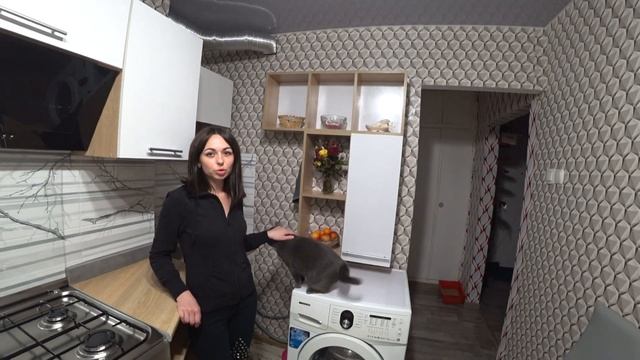 Первый снег, небольшие покупки, повесили полку. смотреть онлайн