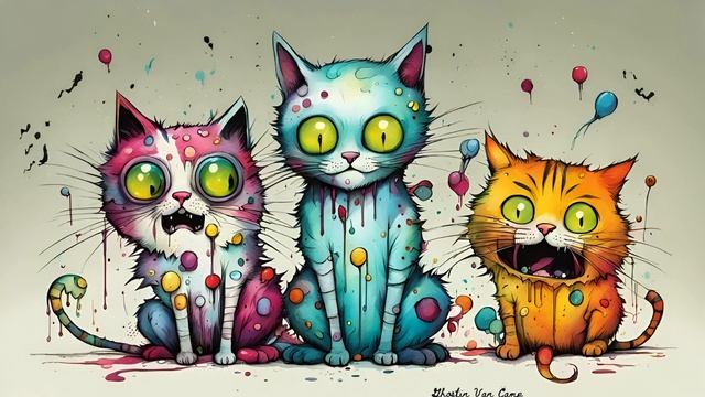 Crazy Psycho Pets Wallpaper Tv Art Display from Ghostin Van Camp смотреть онлайн