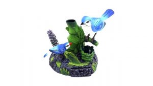 ПТИЧКА С ПТЕНЧИКОМ ПОЮЩАЯ МУЗЫКАЛЬНАЯ ПЛАСТМАССОВАЯ (арт. 512AB)