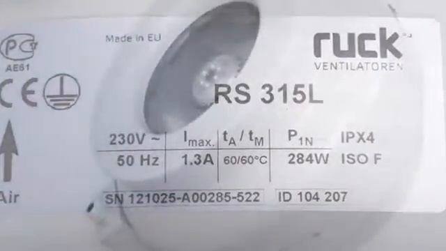 Ruck RS 315L ventilator dn ua смотреть онлайн