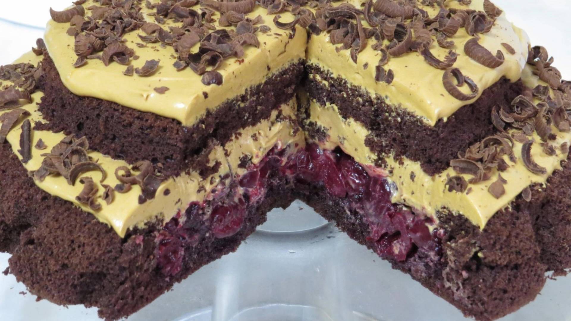 ТОРТ ВИШНЯ в ШОКОЛАДЕ!!! БИСКВИТ за 20 МИНУТ! ЛУЧШИЙ ШОКОЛАДНЫЙ ТОРТ! смотреть онлайн