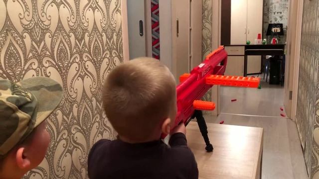 Nerf-СТРЕЛЬБА! СТРЕЛЯЕМ ПО МИШЕНЯМ ИЗ НЕРФ Thunderhawk! Nerf Show