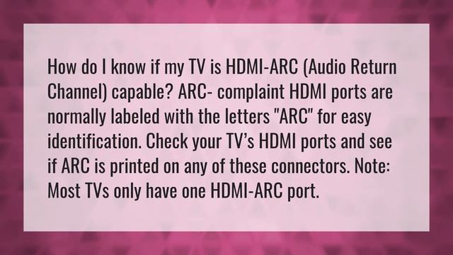 How do I get HDMI ARC on my TV? смотреть онлайн