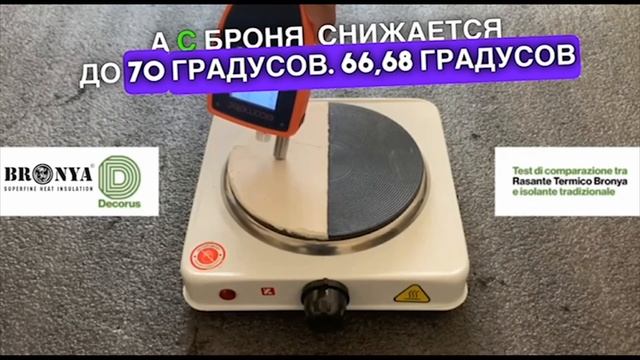 видеоролик демонстрирующий эффективность Броня в сравнении с минватой от нашего дилера Броня Италия смотреть онлайн