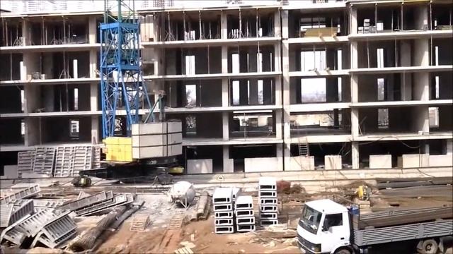 Строительные работы ЖК "Адмиральский" - 02.2015 смотреть онлайн