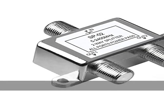 NEWCARE Digital 2-Way Coaxial Cable Splitter 5-2400MHz, RG6 Compatible, Work With Satellite/Cable T