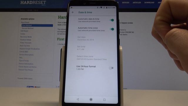 How To Set Up Date & Time Settings In XIAOMI Mi A2 - Change Time Zone