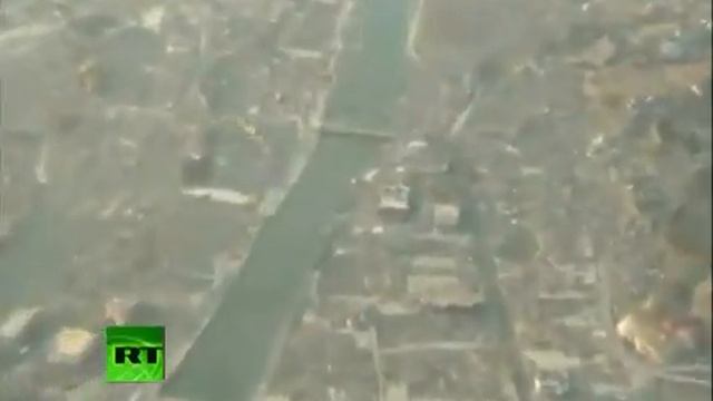 Aerial video of ravaged regions worst hit by Japan quake-tsunami - RUSSIA TODAY NEWS! смотреть онлайн