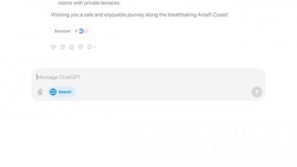 Пример работы новой функции поиска с ИИ OpenAI ChatGPT
