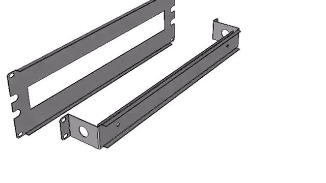 1u 19" Rack Mount DIN Rail Panel Bracket With Cover смотреть онлайн