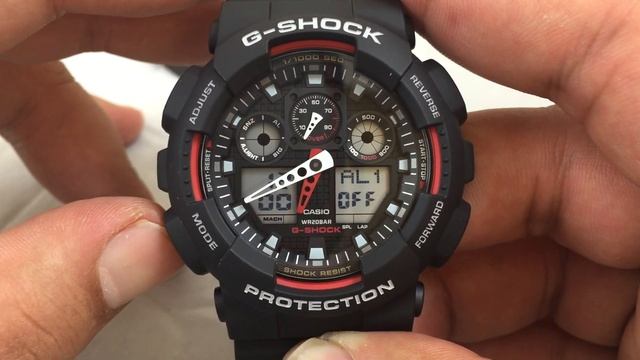Casio GSHOCK XL GA100-1A4 REVIEW | How To Set Time | LIGHT DISPLAY смотреть онлайн