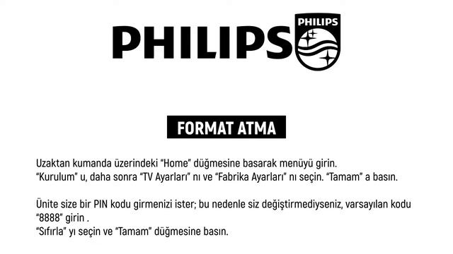 Philips Tv Fabrika Ayarlarına Nasıl Dönülür - Televizyona Format Atma смотреть онлайн