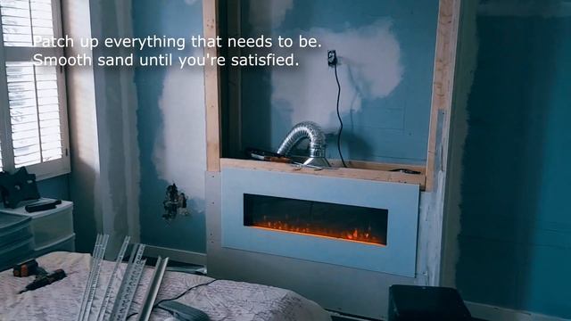 DYI - How to Build a Recessed TV Fireplace Wall From Scratch - Part 2 смотреть онлайн