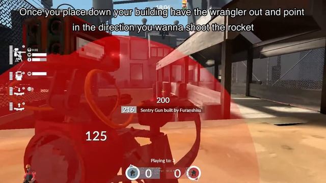 Shoot Rockets with a Level 1 Sentry (TF2) смотреть онлайн