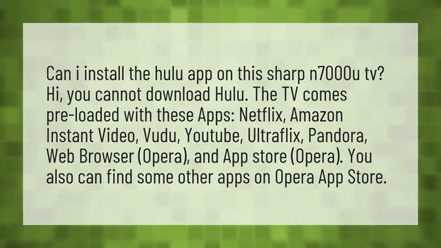 Can you get Hulu on Sharp Smart TV? смотреть онлайн