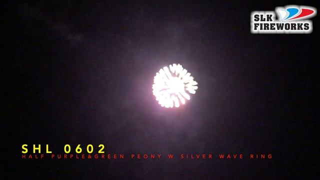 6" SHL 0602 Half Green half Purple peony with silver wave ring L смотреть онлайн