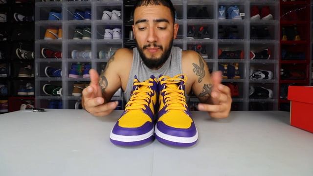 Nike Dunk High "LAKERS" (court purple) REVIEW +ON FEET смотреть онлайн