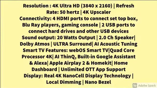 New LG 139 cm (55 inches) 4K Ultra HD Smart NanoCell TV 55NANO80TNA (Ceramic Black) (2020 Model) смотреть онлайн