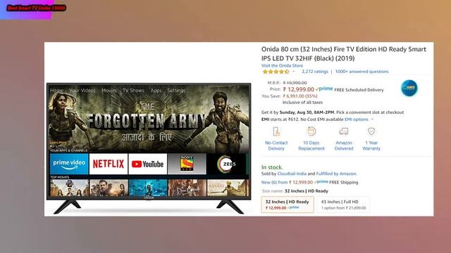 [Hindi] Top 10 Smart LED TV Under 15000 In India | Best Budget Smart TVs 32 & 40 Inch | Sept-2020 смотреть онлайн