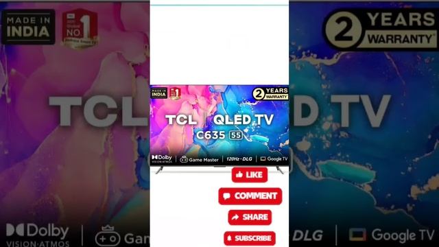 new TV TCL 138.7 cm (55 inches) 4K Ultra HD Smart QLED Google TV 55C635 (Black) смотреть онлайн