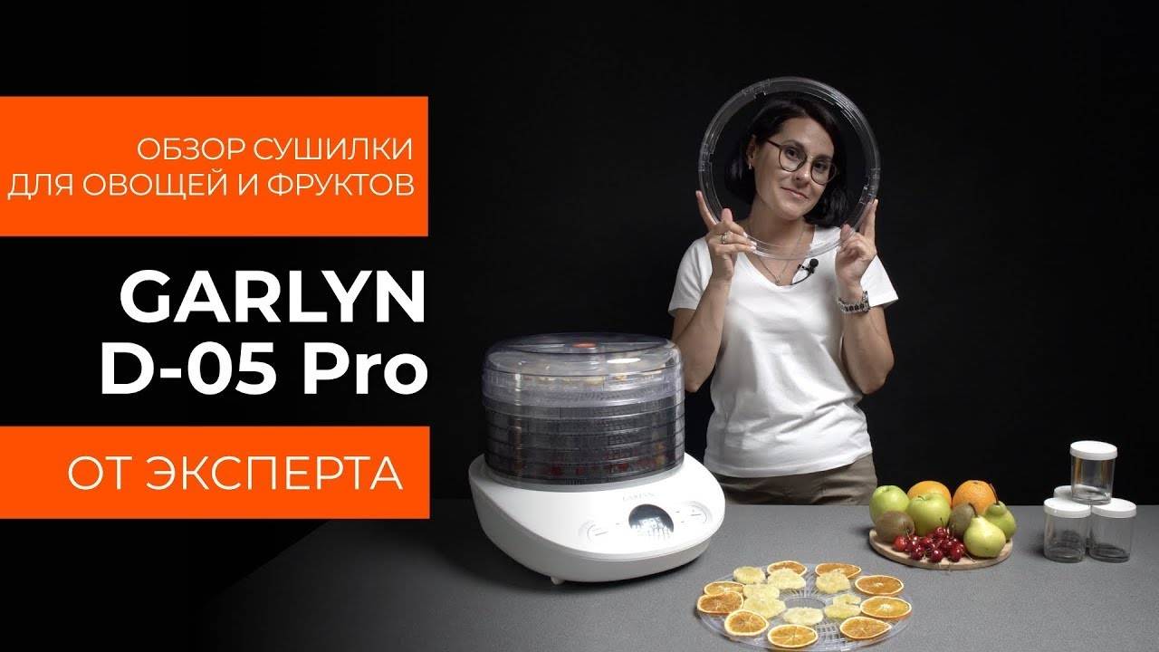 Подробный обзор сушилки для овощей и фруктов GARLYN D-05 Pro от технического эксперта смотреть онлайн