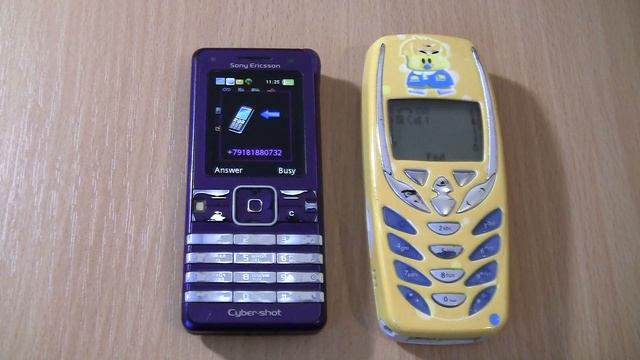 Incoming call & Outgoing call at the Same Time Sony Ericsson k770i +Nokia 3310 yellow смотреть онлайн