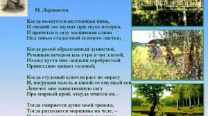 М.Ю.Лермонтов «Когда волнуется желтеющая нива…»
