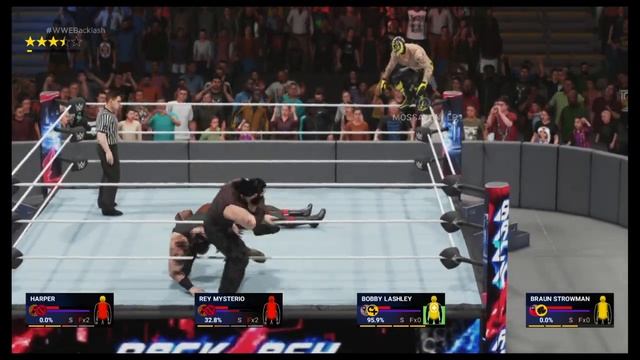 braun strowman vs bobby lashley vs harper vs rey mysterio смотреть онлайн