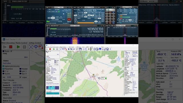 SDRUno + RS41 Tracker Decoding Radiosonde RS41 example. смотреть онлайн