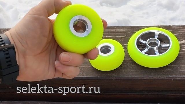Новые колеса с полиуретановой шиной для лыжероллеров Selekta смотреть онлайн