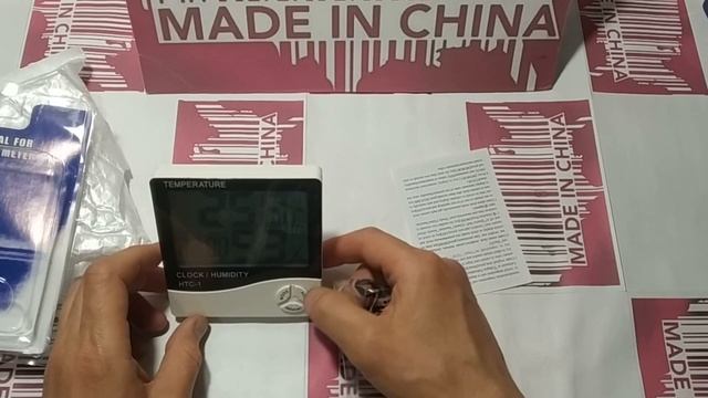 ЖК термометр с часами и датчиком влажности с AliExpress смотреть онлайн