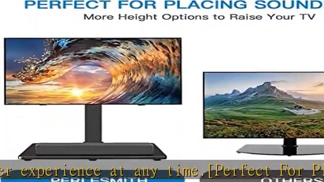PERLESMITH Swivel Desktop TV Stand Mount for 37-65,70,75 Inch LCD OLED Flat/Curved Screen TVs-Heigh смотреть онлайн
