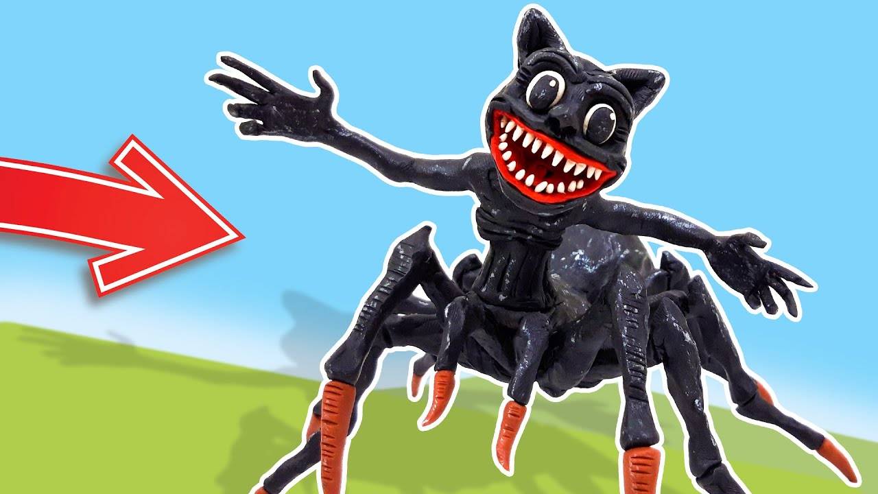 Как Слепить CARTOON CAT паука