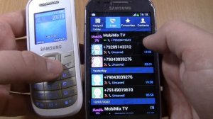 Incoming call & Outgoing call at the Same Time  Samsung  S3 MINI   +Samsung 1200M