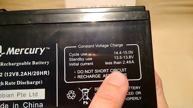 Аккумулятор UPS Mercury 12V-8,2Ah (6FM8,2) в Баку / Bakida смотреть онлайн