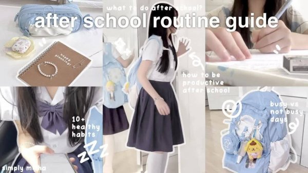 AFTER SCHOOL ROUTINE GUIDE 🍥 : tips on how to be productive after school, 10+ healthy habits 🪄Jeul