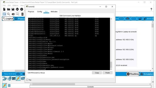 Switch IP Address and Telnet Configuration смотреть онлайн