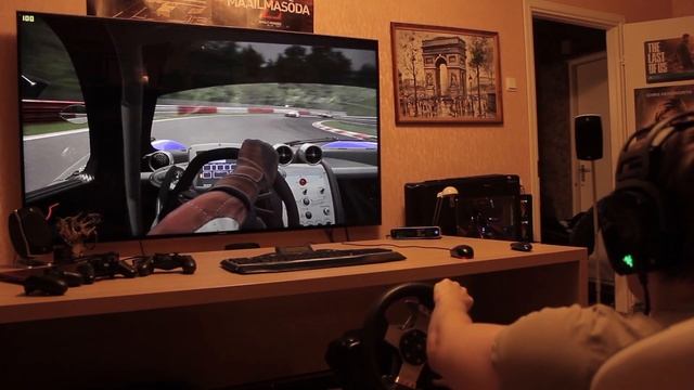 Project CARS - 75" Samsung LED TV with Logitech G27 - Nordeschleife (1080p) HD! смотреть онлайн