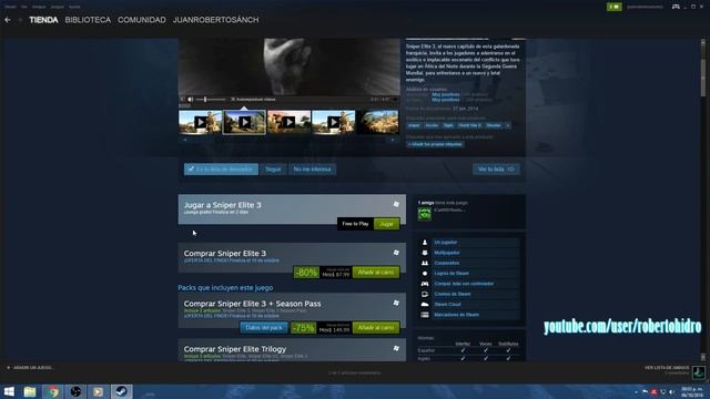 Sniper Elite 3 GRATIS temporalmente para jugarlo en Steam hasta el 9 de Octubre смотреть онлайн