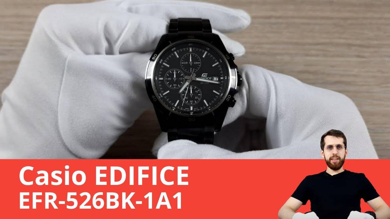 Часы Casio Edifice EFR-526BK-1A1 - Обзор и Настройка