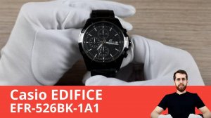 Часы Casio Edifice EFR-526BK-1A1 - Обзор и Настройка