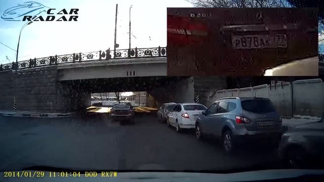 DOD RX7W. Пример съемки регистратора в зеркале DOD RX7W смотреть онлайн