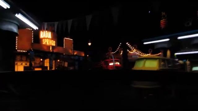 2013 Radiator Springs Racer Ride (Ramone's Paint shop) POV Disneyland California Adventure at Night смотреть онлайн