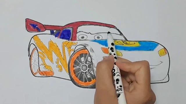 How to draw Lightning McQueen🚘🎨/Pixar Cars/step by step drawing tutorials смотреть онлайн