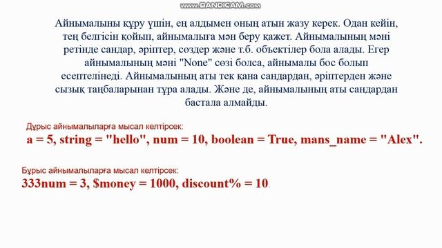 Мәліметтер типтері Python смотреть онлайн