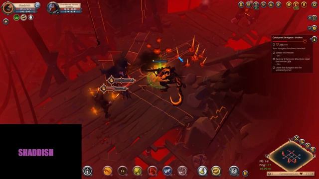 Albion Online - Corrupted Dungeon - Stalker - Nature vs Whispering bow - epic fail into success?! смотреть онлайн