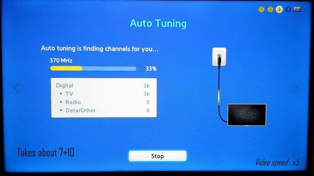 Samsung TV SETUP Cable DTV Auto Tuning Settings. FAST and EASY смотреть онлайн