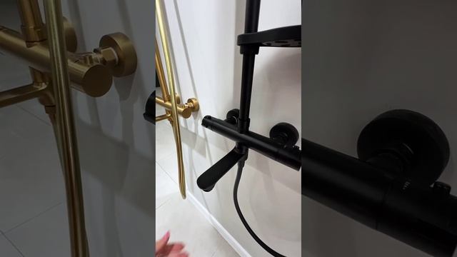 Душевая система «Swedbe» Hermes 5117B с термостатом чёрная матовая смотреть онлайн