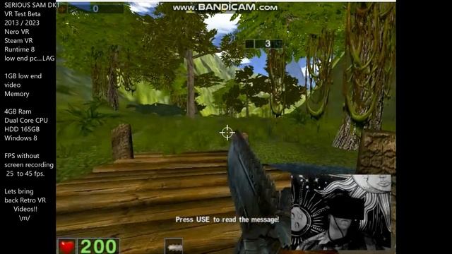 Just PURE! Nostalgia Retro Virtual Reality Oculus rift DK1 On Serious Sam Second Encounter Gameplay смотреть онлайн
