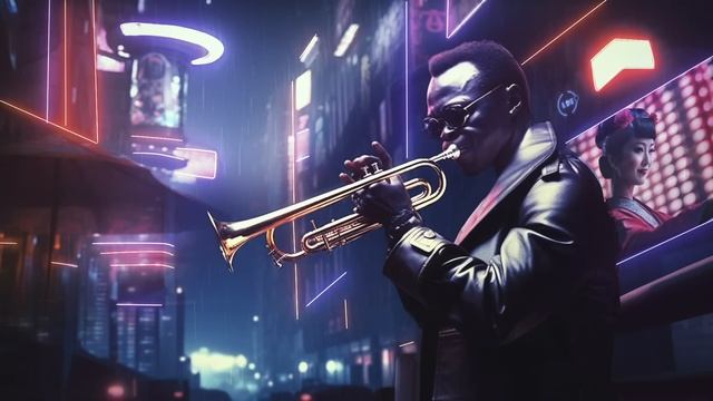 Neon Blues - Relaxing Blade Runner Soundscape - Cyber Jazz-Blues Ambient Music